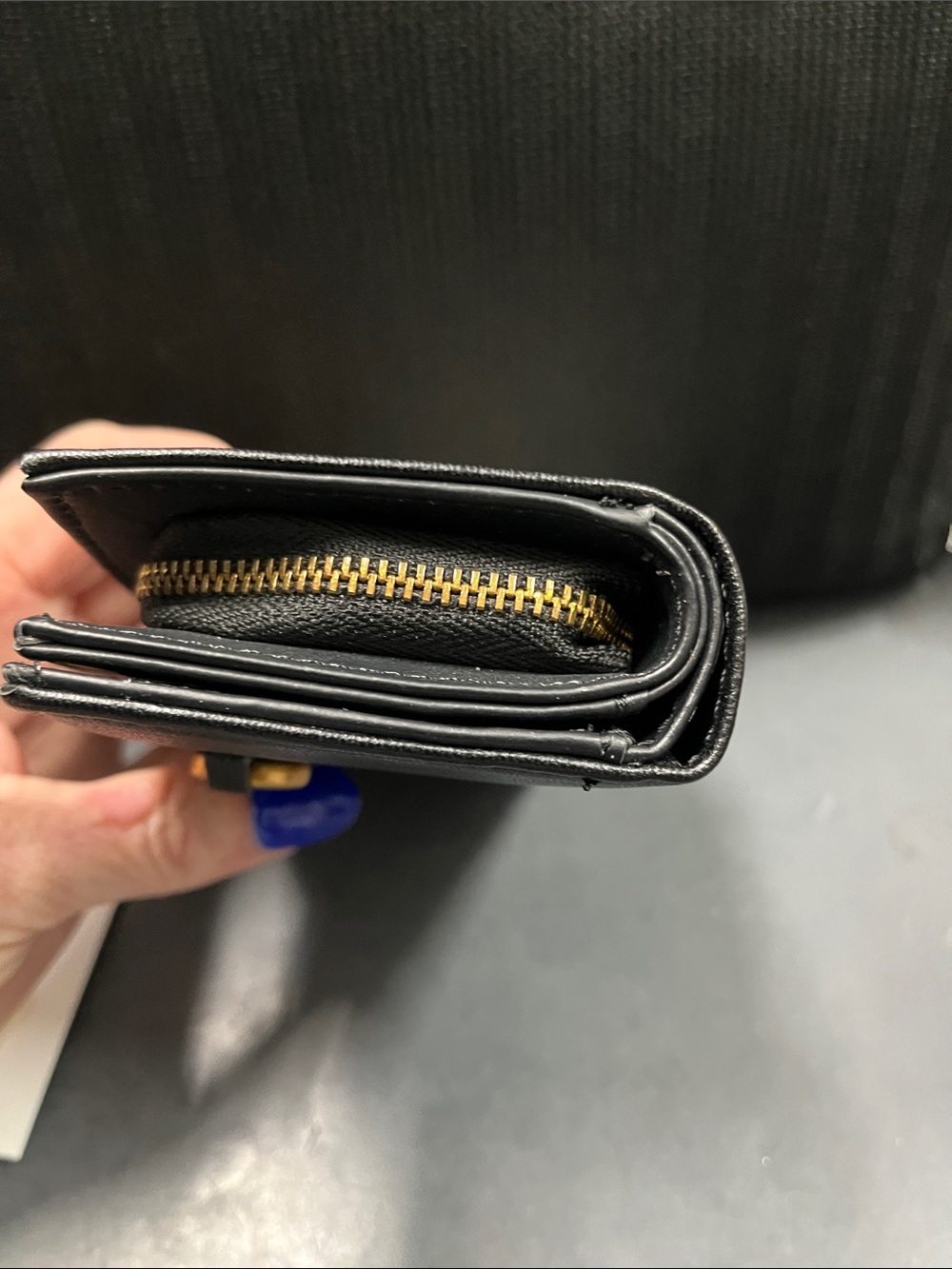 NWT Anne Klein Black Wallet Card Holder with Gold Horsebit Accent 2pc bundle - Picture 8 of 9